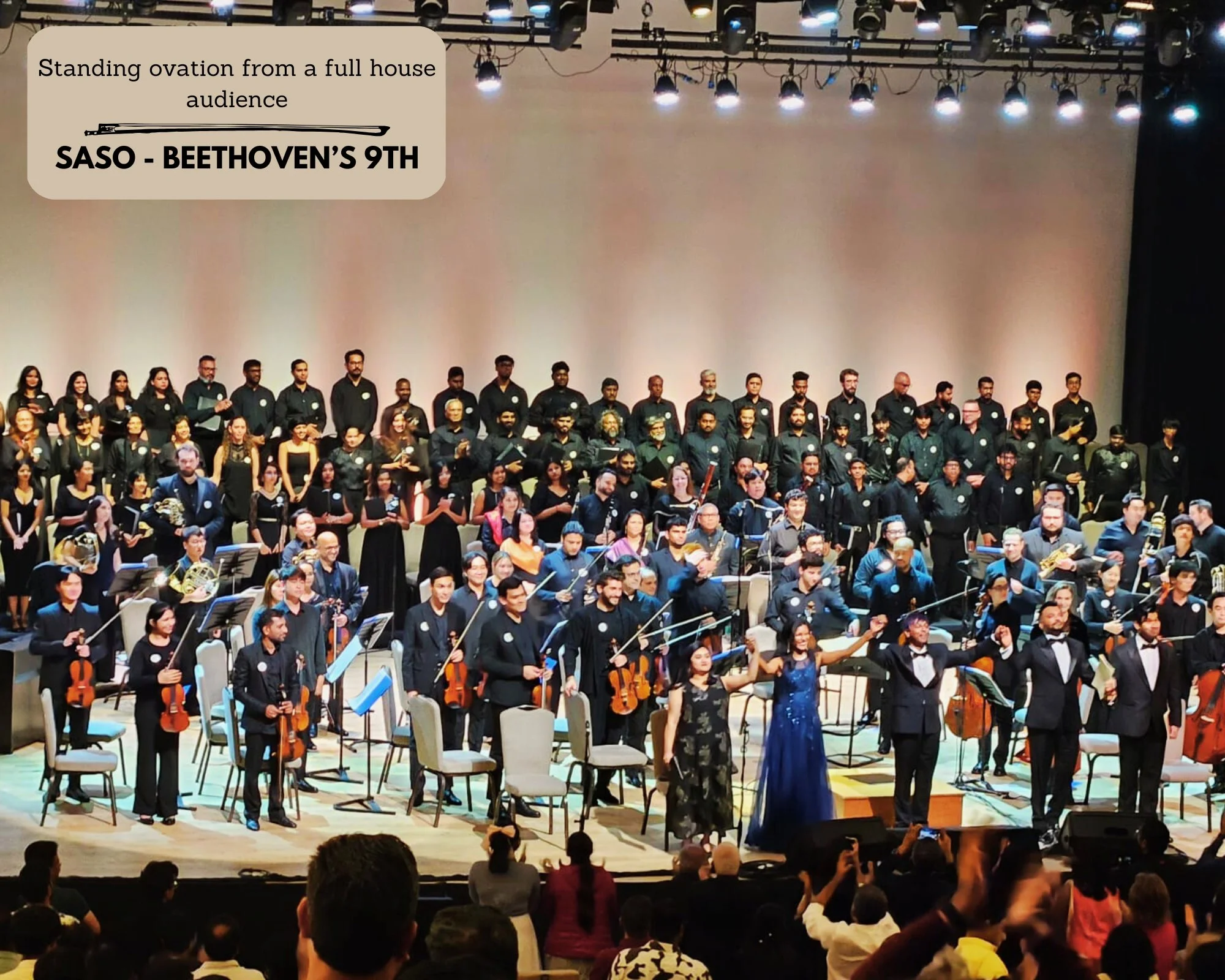 FSG choir performing with South Asian Symphony Orchestra — Beethoven's 9th, PCPA Bangalore